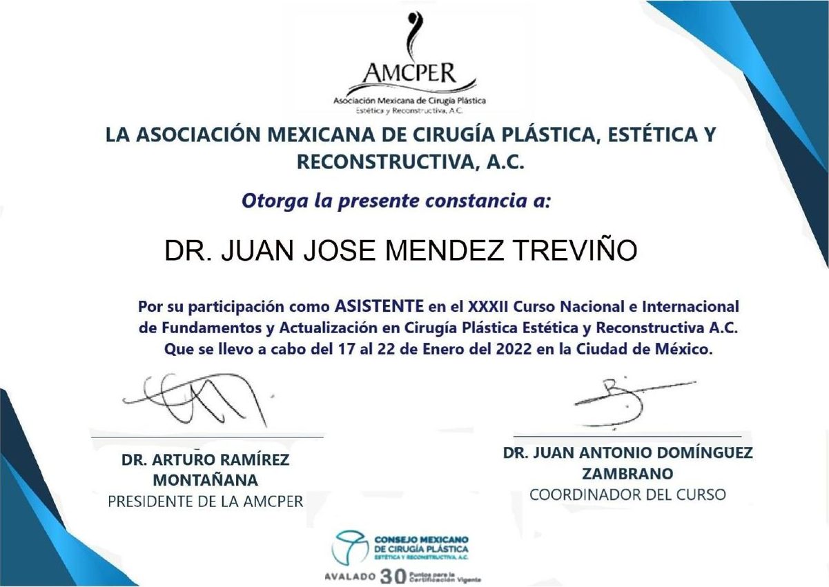 Constancia: XXXII Curso Nacional e Internacional